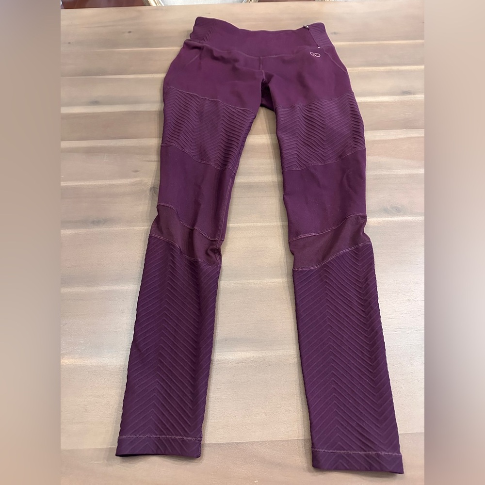 Calia Purple Leggings with Chevron Detail